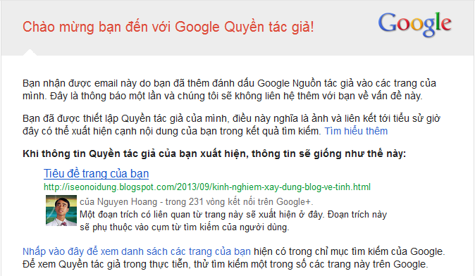 Google Cập nhật Quyền tác giả ( Google Author Ship ) ?