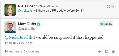 Google ngưng cập nhật PR