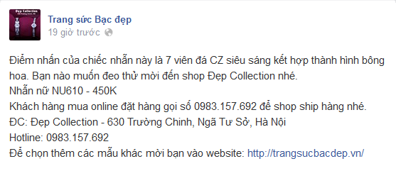 Kế hoạch SEO: Trang sức bạc đẹp