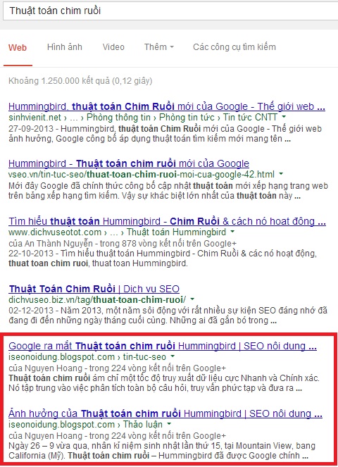 SEO trong ma trận thông tin